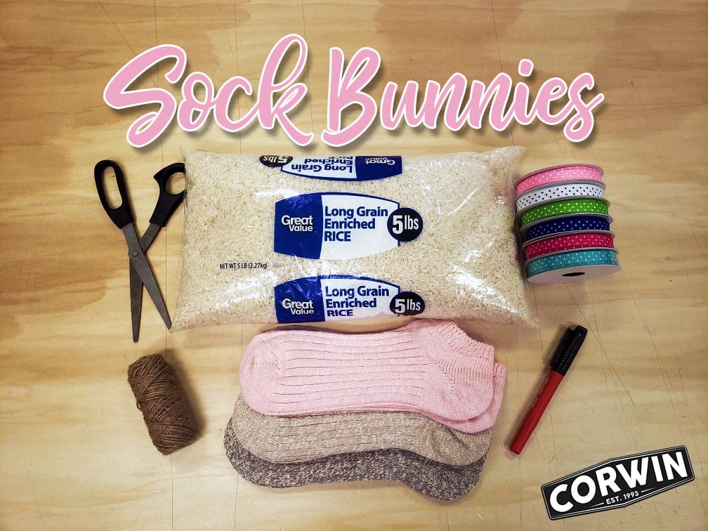 Good Friday Sock Bunny Supplies