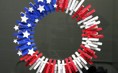 American Flag Clothespin Wreath