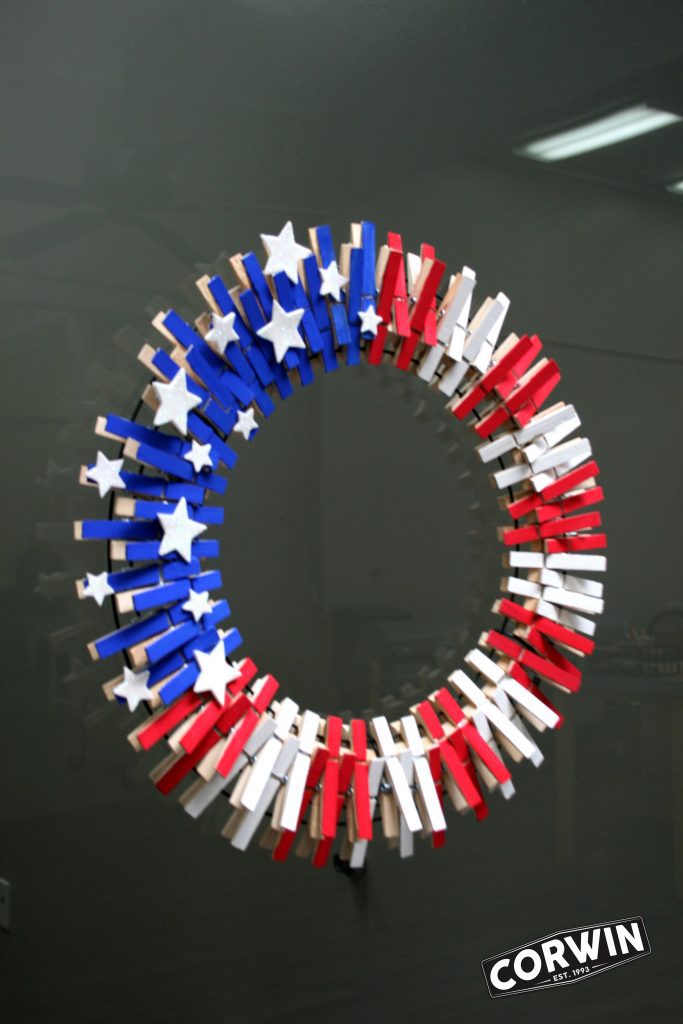 Memorial Day Clothespin Wreath