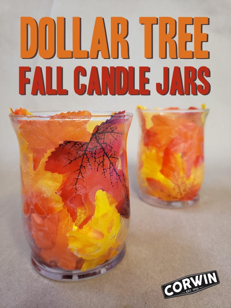Dollar Tree Fall Candle Jars