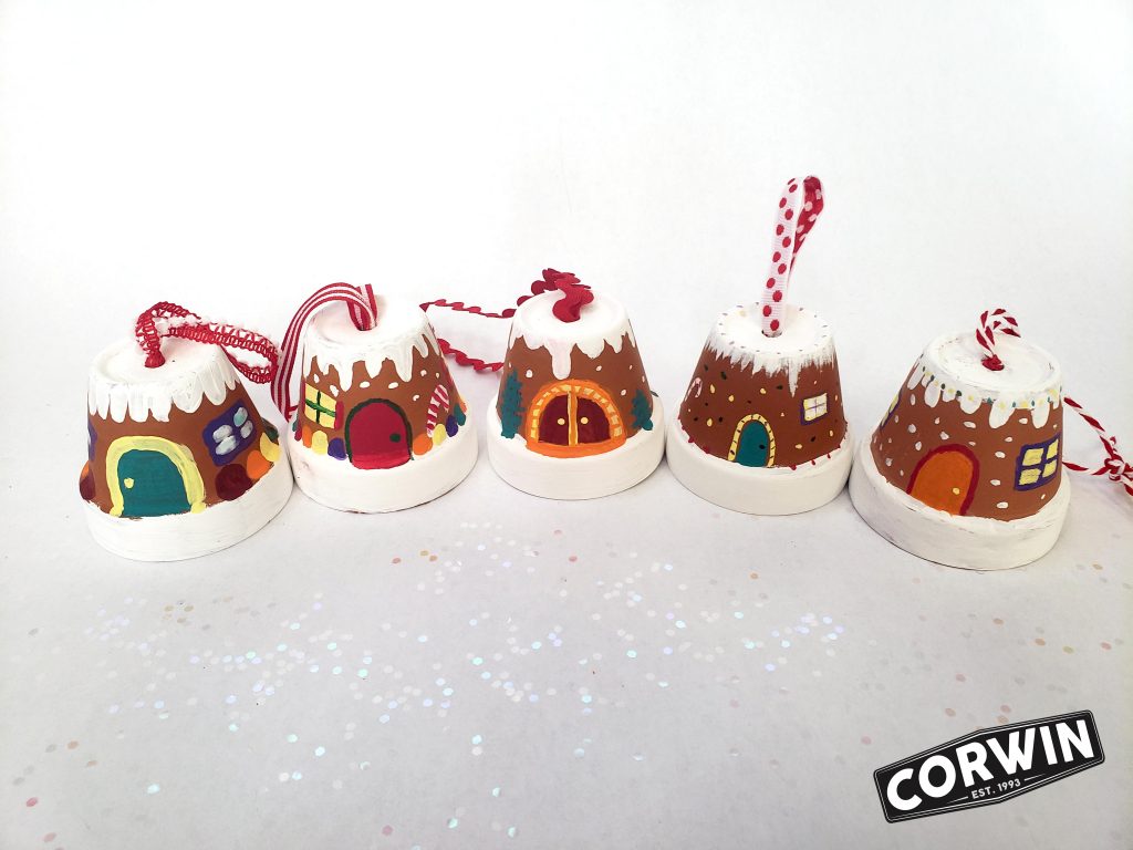 Terracotta Gingerbread House Ornaments