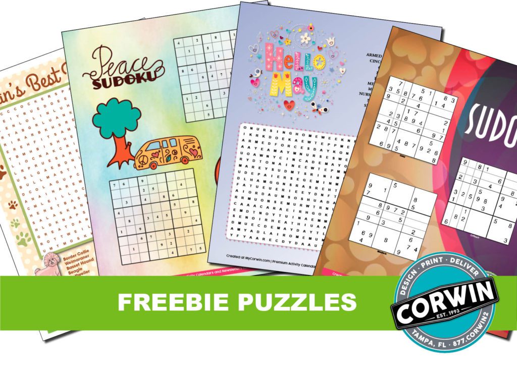 Freebie puzzles for the senior community