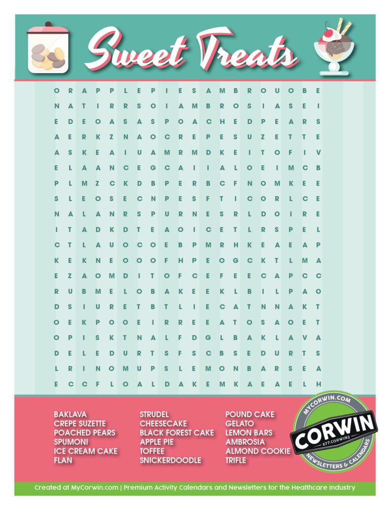 Word Search Puzzle for May